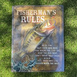 Tin Fishing Sign