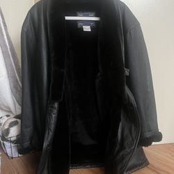 black leather coat /jacket