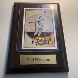 Ted Williams Card Upper Deck Baseball Heroes With Plaque