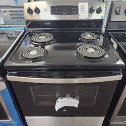 30 in. 4 Burner Element Free-Standing Electric Range in Stainless Steel