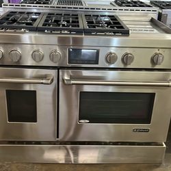 JENN AIR 48”WIDE ALL GAS RANNGE STOVE STAINLESS STEEL