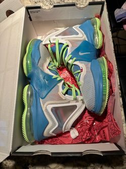 Nike LeBron 19 Dutch Blue Lime Glow Men’s Size 10