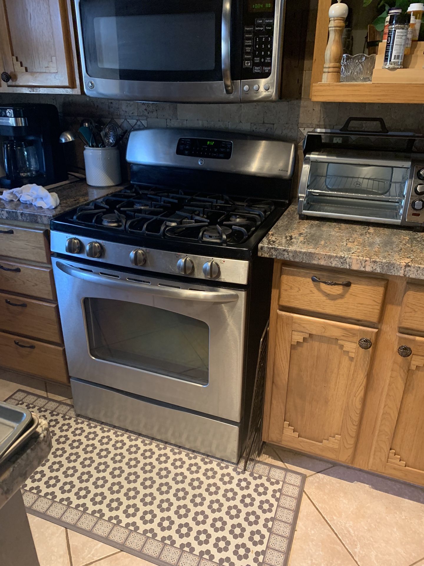 GE Stove And Microwave 