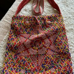 Vintage Plastic Micro Beaded Bag
