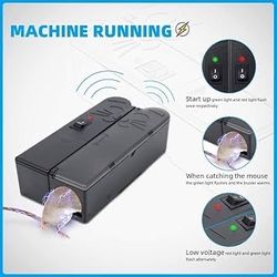 Electric Mouse Rat Trap Rat Traps That Kill Immediately Safe Works Durable for Outdoor Garden Home Hotel 7000 V Impact Killer