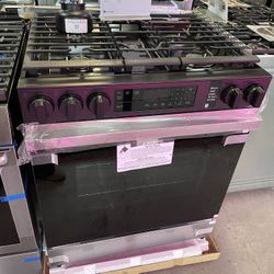 Samsung Bespoke 30” Gas Slide In Range In Stainless 