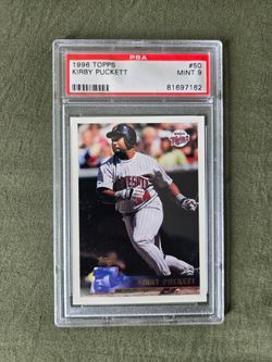 KIRBY PUCKETT 1996 Topps #50 PSA Graded Card MINT 9 MLB Minnesota Twins