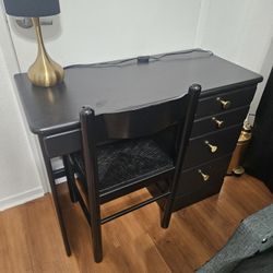 Solid Wood Desk w/chair