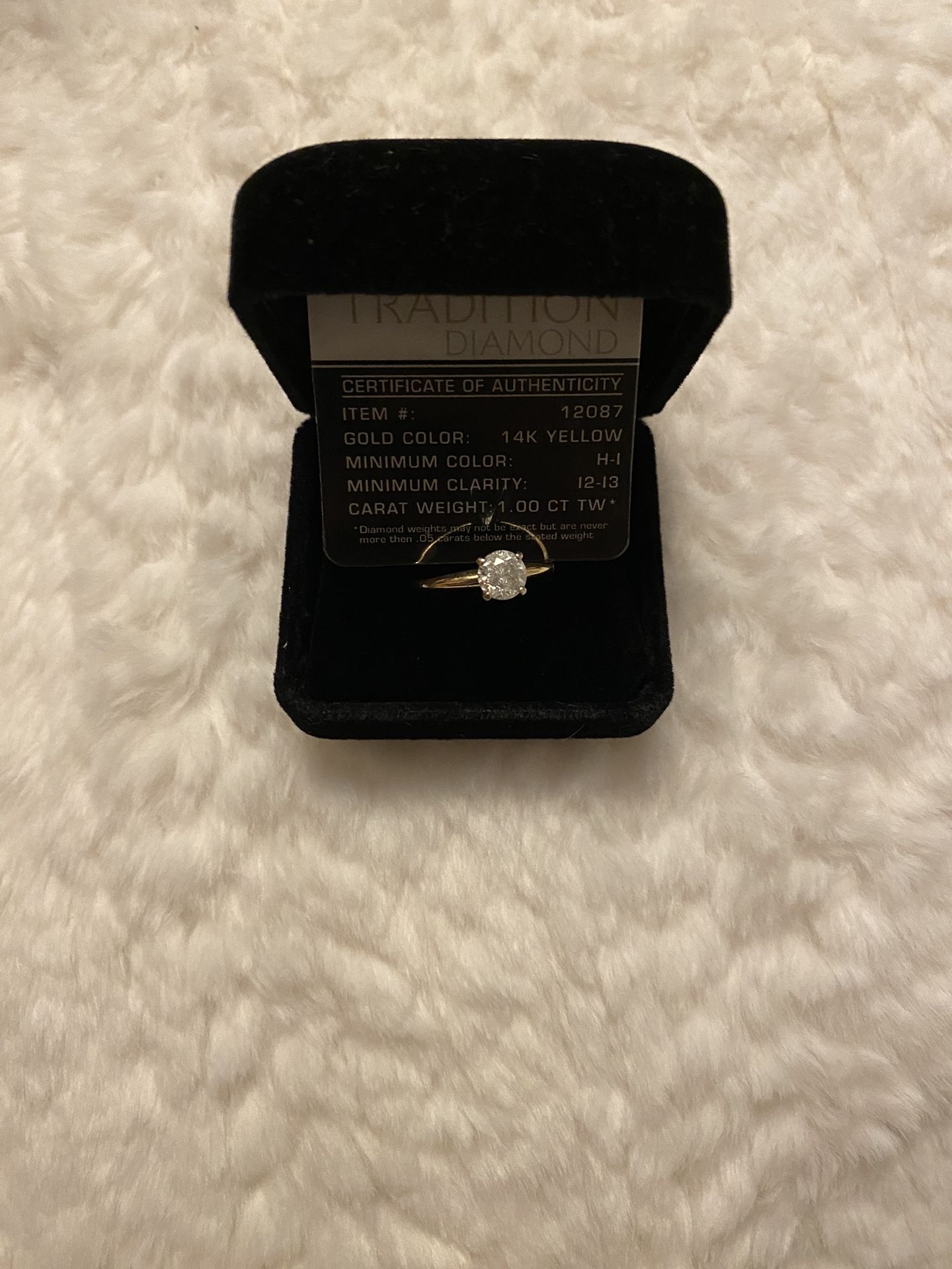 Engagement Ring 1 CT.