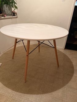 White dining table