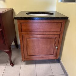 30” Vanity W/ Granite Top White Undermount 