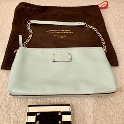 Kate Spade Shoulder Bag With Small Wallet Light Blue