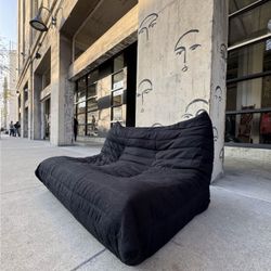 Togo Two Seater Sofa in Black