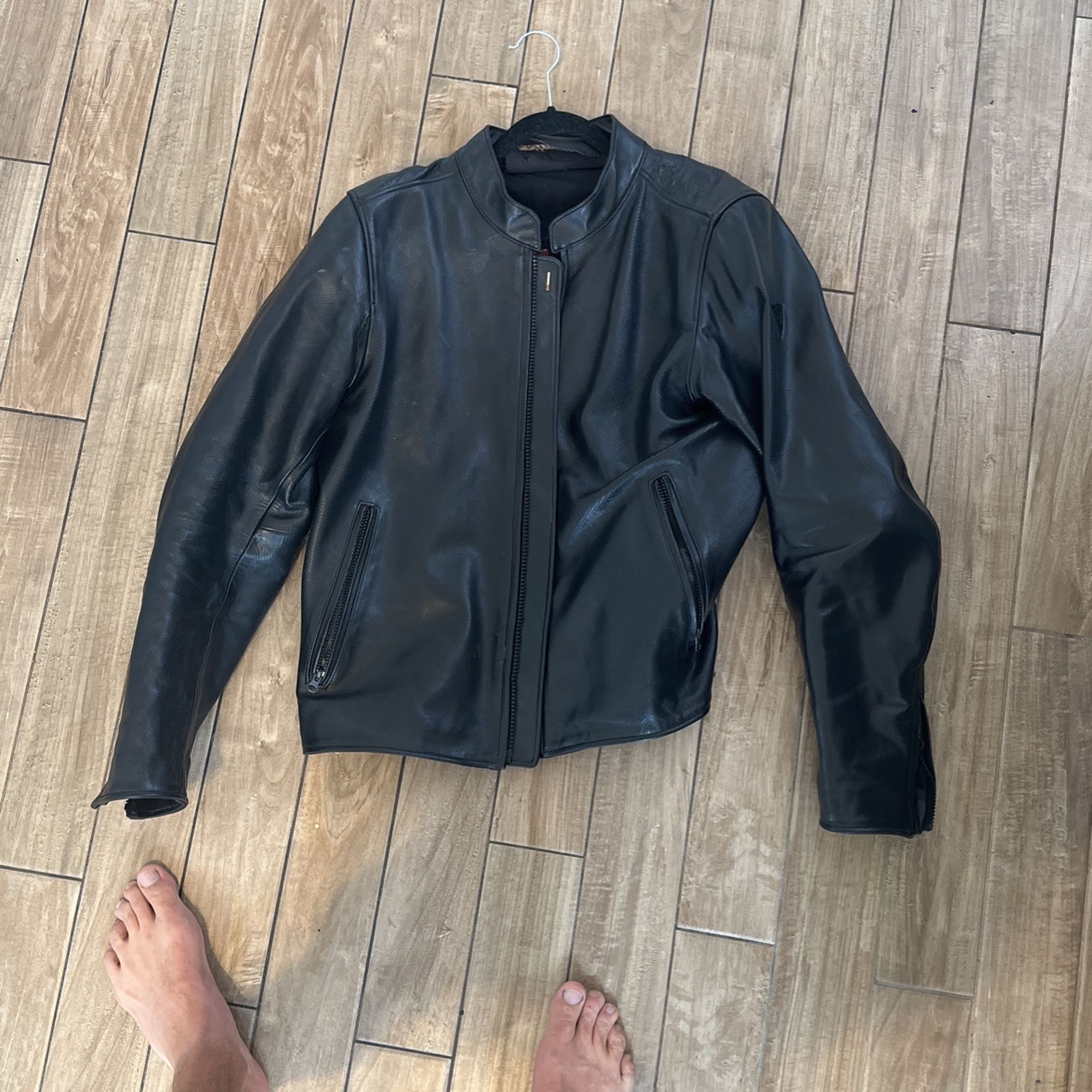 Daisese Leather Motorcycle Jacket, Size Large