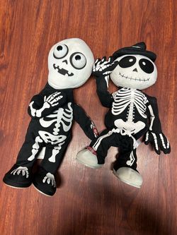 Halloween Skeleton Plush Toys Set of 2