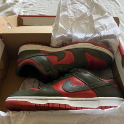Nike Dunk Mystic Red Khaki Shoes 7.5M