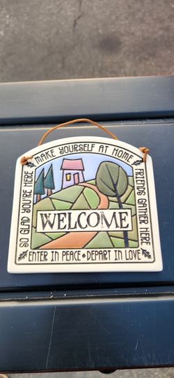 Vintage Welcome Home Tile by Michael Macone