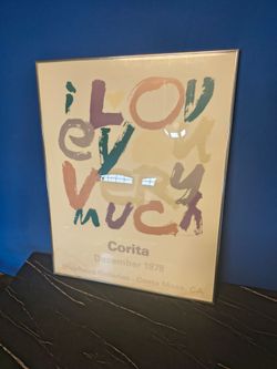Large Framed "I love you very much" Poster