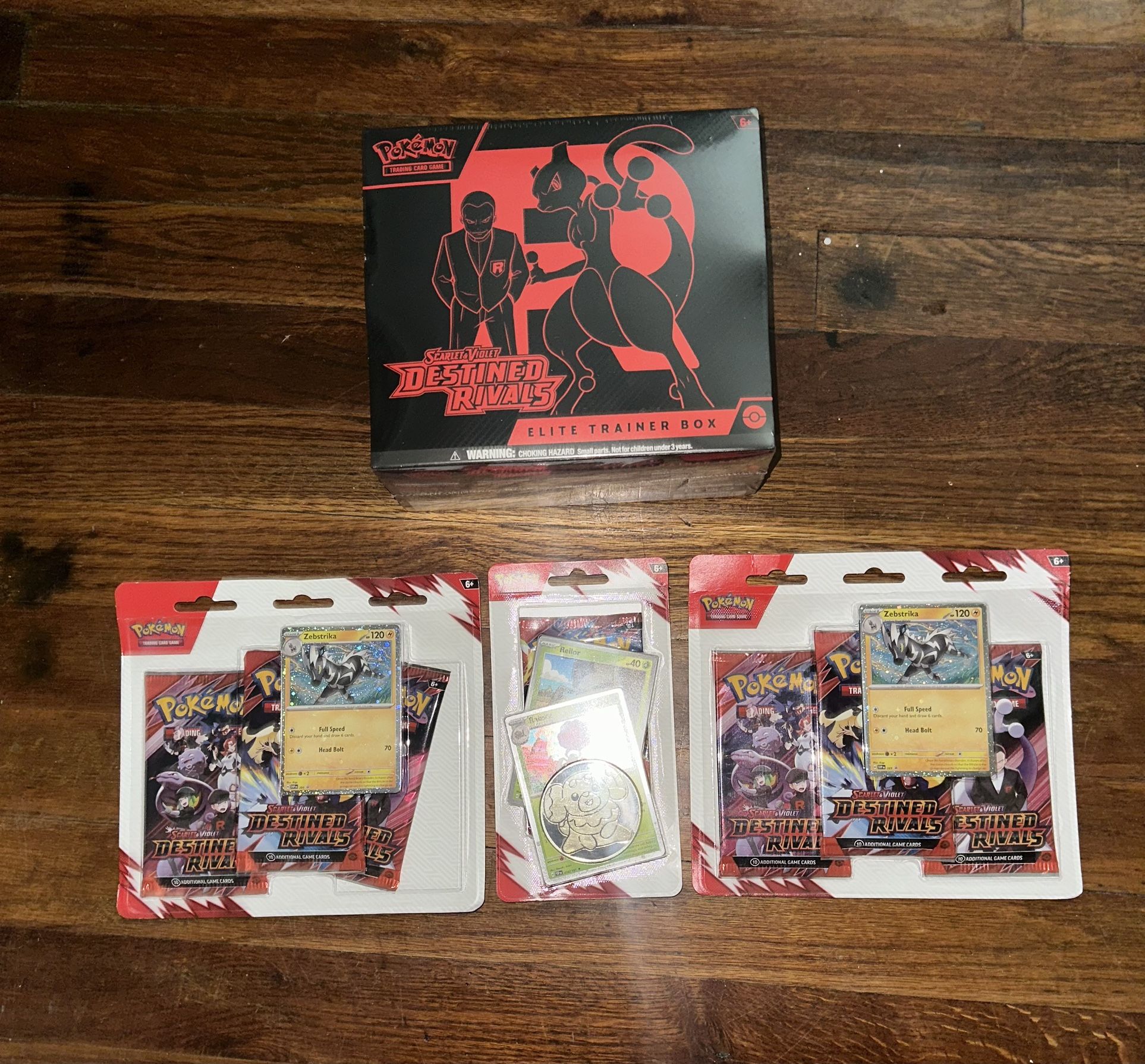 Pokemon Destined Rivals ETB, Blister Packs