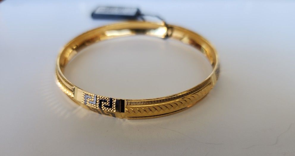 Versace Pure 22k Gold Plated kada for Mens