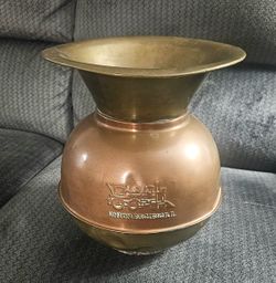 Large Vintage Union Pacific Railroad Embossed Spitoon