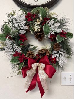 Beautiful Handcrafted Christmas Wreath.  See my other items for sale.
