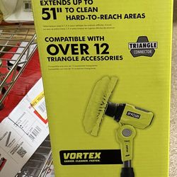 RYOBI 18V ONE+ Cordless Telescoping Power Scrubber Kit (model P4500K).