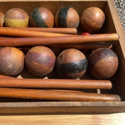 Vintage 1915 Croquet Set 