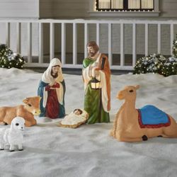 6-Piece Nativity Scene Holiday Yard Decoration