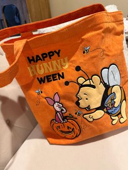 Winnie the Pooh Halloween Corduroy Tote Bag
