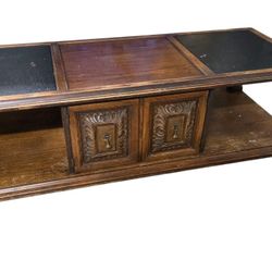 Large Coffee Table Solid Wood Vintage Quirky Cottage Core 