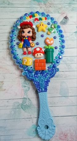 Espejo Decorado De Mario Bros/decorated  Mirror 