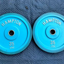 Hampton Olympic Rubber Bumper Plates - Pair Of 35s