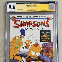 Simpsons #1 (1993) This Is The ONLY-SIGNED and SKETCH MATT GROENING CGC 9.6–RARE 