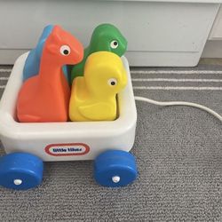1980s LITTLE TIKES Animal Pals Wagon and Friends
