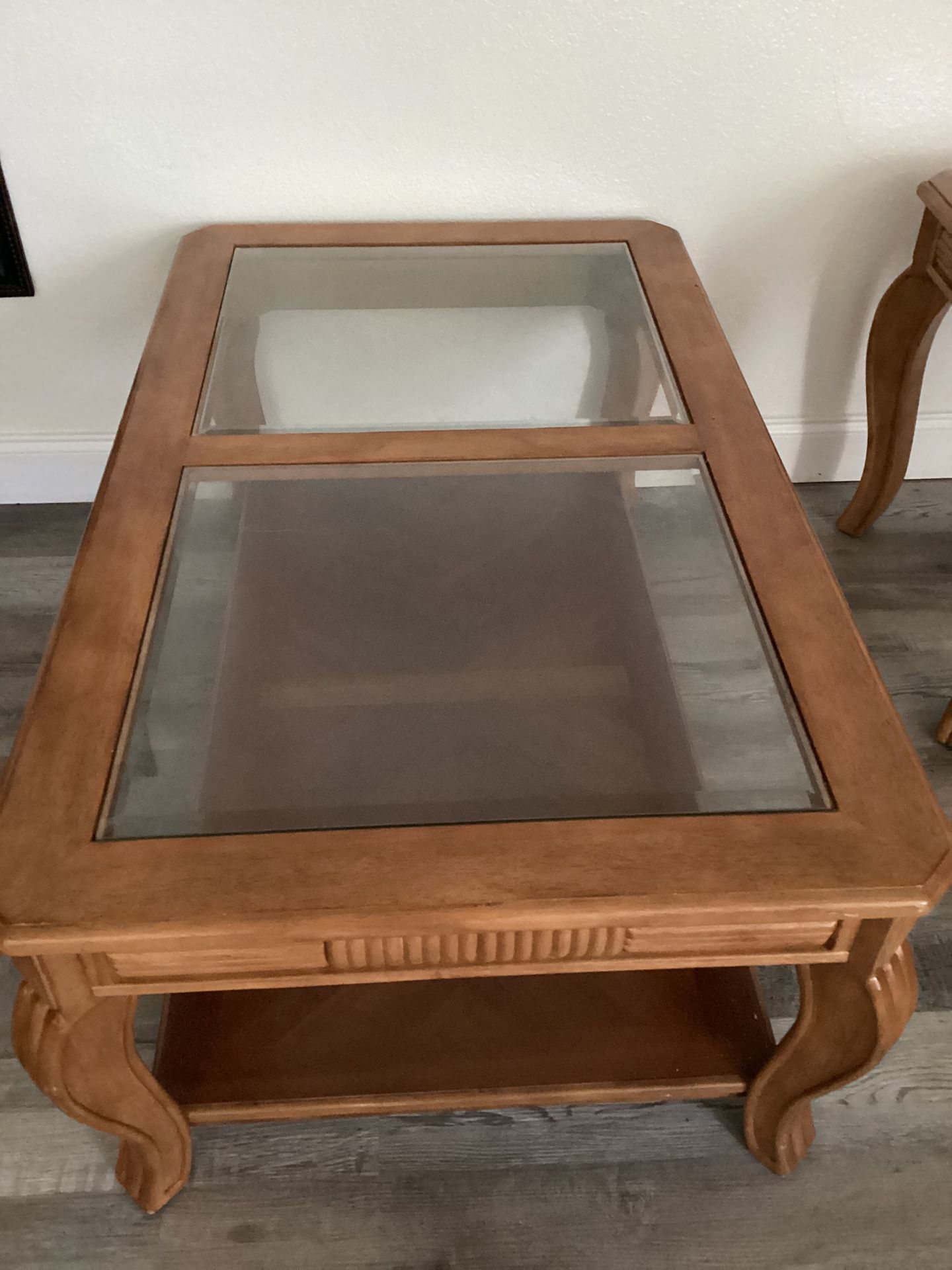 Wooden Glass Table