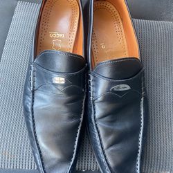 Italian Leather New Loafers Santoni 10.5