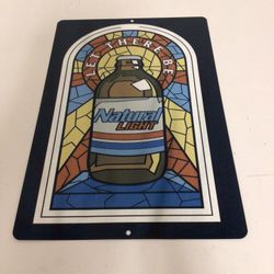 Let there be Natural Light Metal tin sign