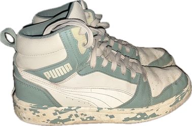 PUMA Rebound V6 Camo Lace Up Mens White Sneakers Casual Shoes 7.5