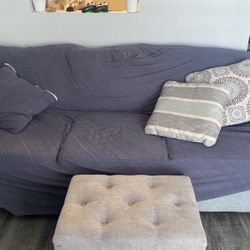 FREE - Used Couch & Ottoman - NEED GONE TODAY - MUST PICK UP