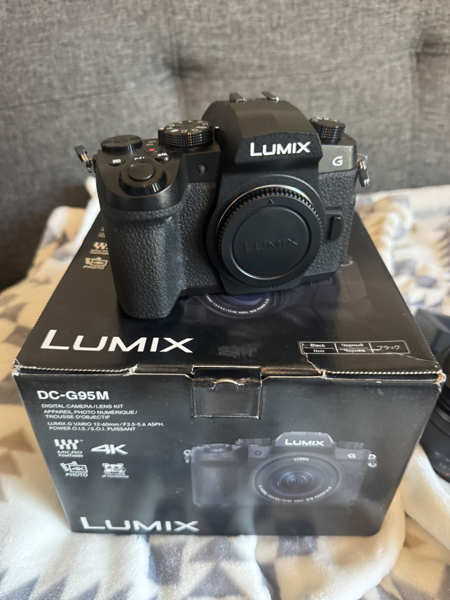 Panasonic Lumix G95 Hybrid Mirrorless Camera with 12-60mm Lens