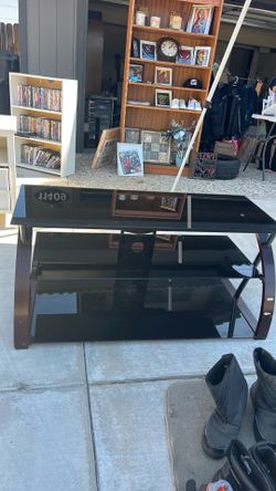 Glass tv stand