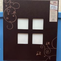 Photo Album 500 Photos KVD brand, Leather Floral Design,