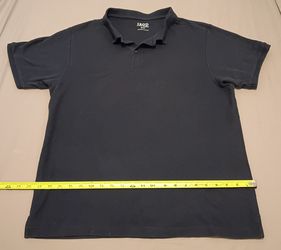 IZOD Black Polo Shirt Men's XL 2 Button Classic Casual Golf