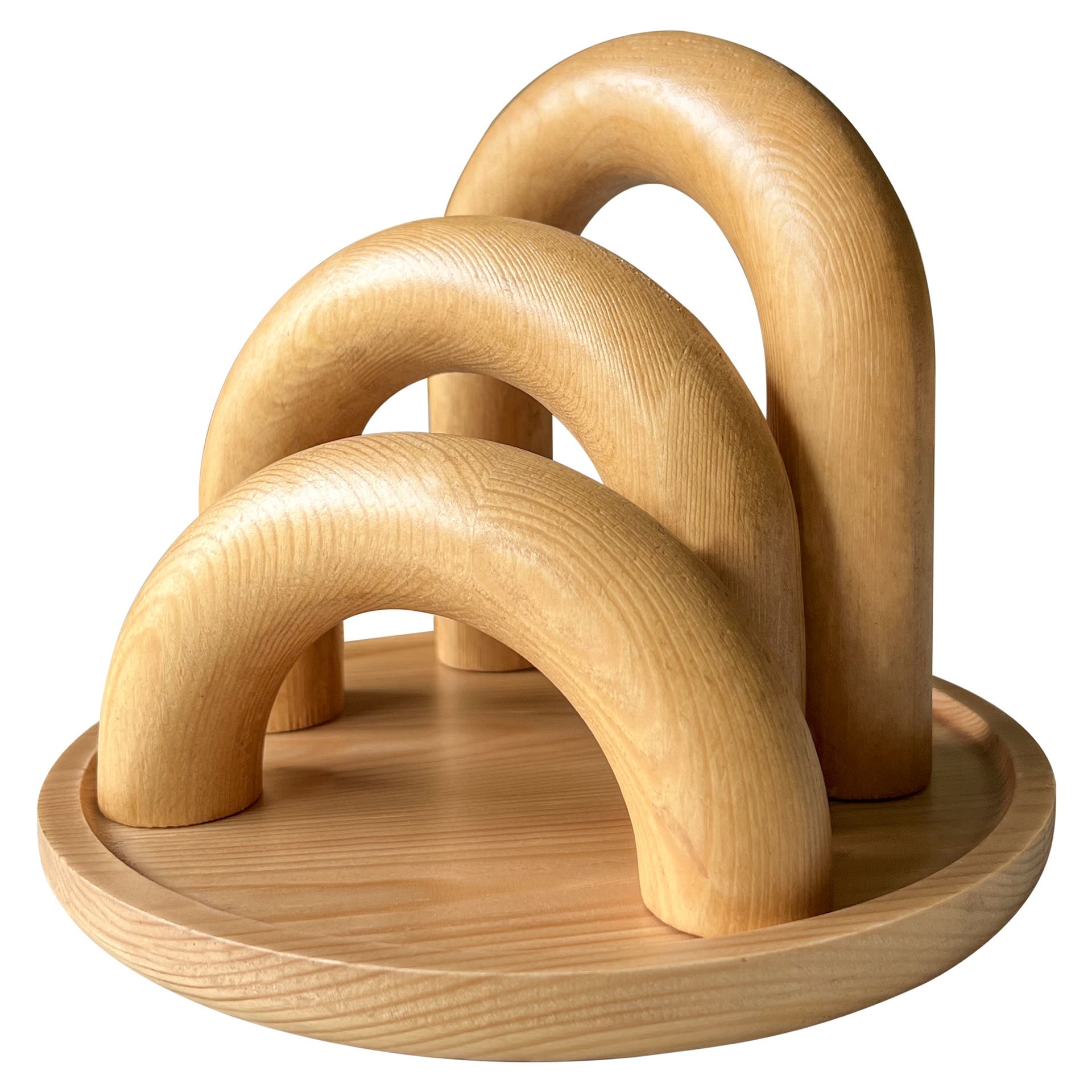 Set Of 3 Wooden Arches And Tray