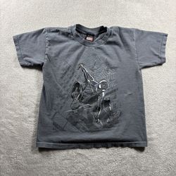 Vintage Y2K Marvel Avengers Mad Engine Youth Size 7 Gray T-Shirt Spider-Man #2B