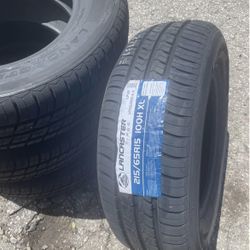 New tires 215/65/15 Lancaster tires $100 each tire plus tax if you need installation and Ballance will be extra $25 each tire plus tax 