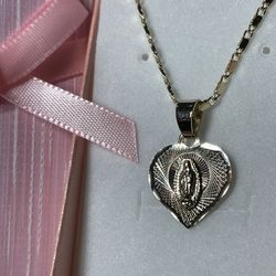 14K Laminated  Gold Small Religious Pendent With Chain