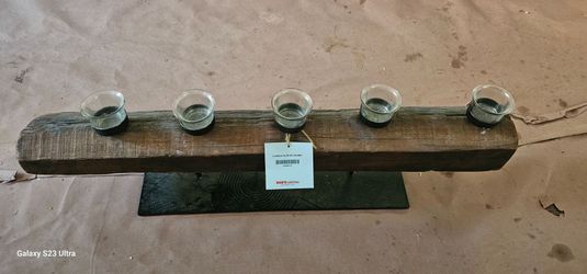 Bob's forniture 30" Brown 5-Candle Holders on a Log