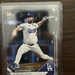 Dodgers Clayton Kershaw World Series SP baseball card